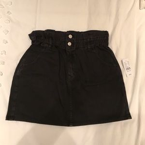 New! Black Paperbag Skirt